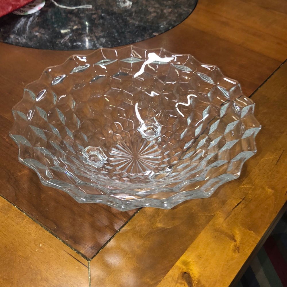 Vintage FOSTORIA FOOTED Elegant Glass FRUIT Bowl